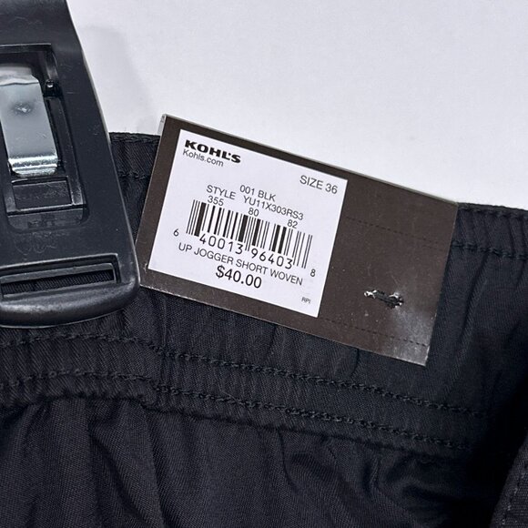 NWT Urban Pipeline Black Super Flex Durable Stretch Fabric Jogger Short Size 36 - Picture 5 of 11